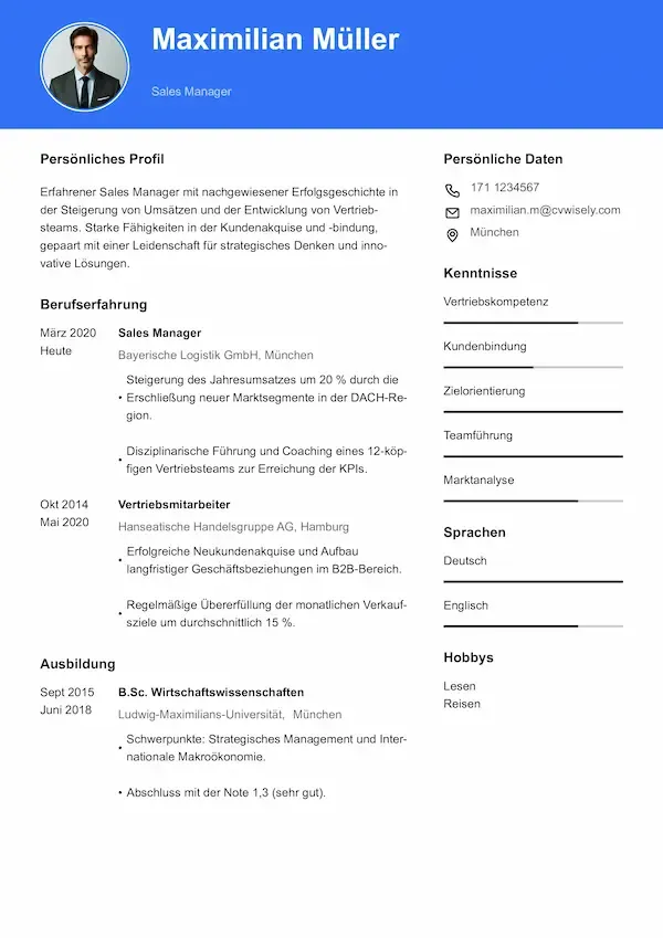 Einfache Lebenslauf-vorlage