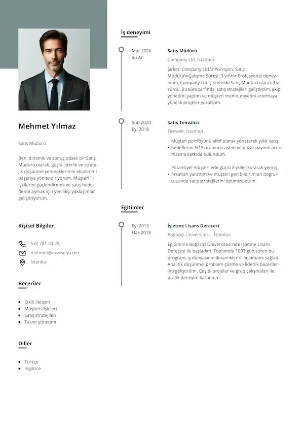 Renkli tasarımlı yaratıcı özgeçmiş formatı